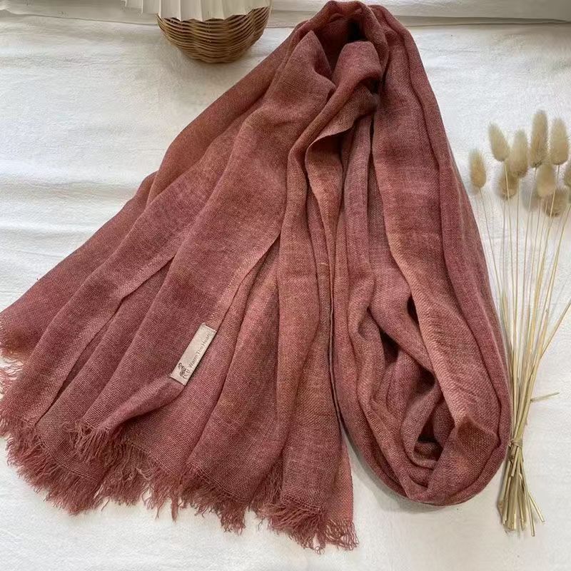 T308 new scarf for women, fashionable, versatile, high-end, hot-selling, solid color, warm and cold-proof, cervical spine neck scarf