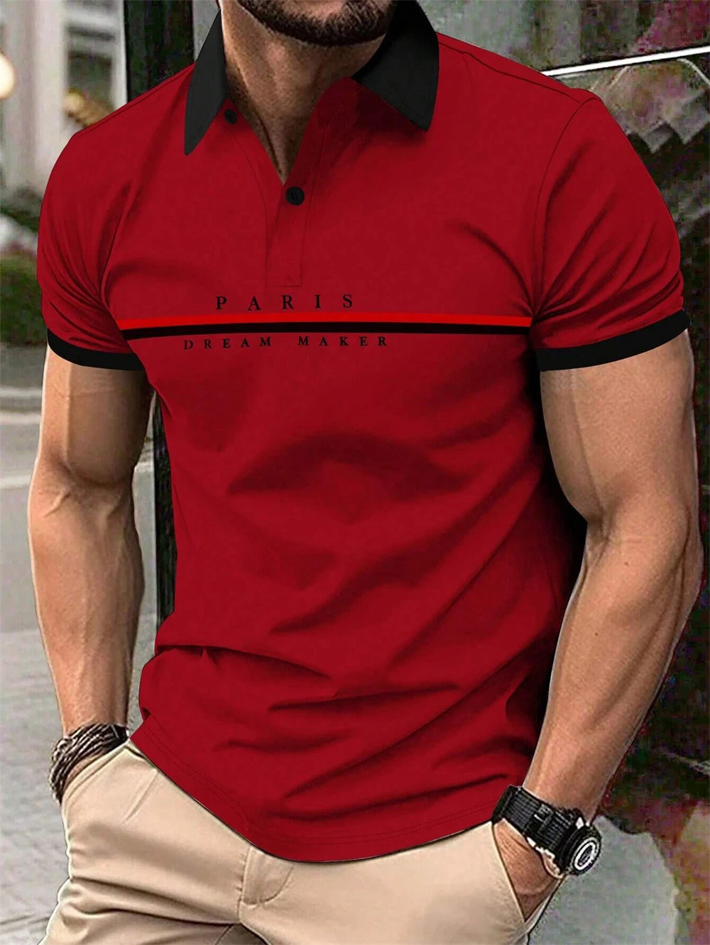 Letter Mens Summer Polo Shirt Breathable Golf Polo T-Shirt Sport Hiking Shirts Casual Work Short Sleeved Male Business Clothes 250318