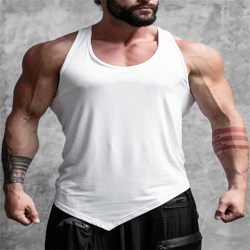 Summer mens vest quick drying breathable fitness sleeveless gym Tshirt sportswear muscle relaxation top 250314Z