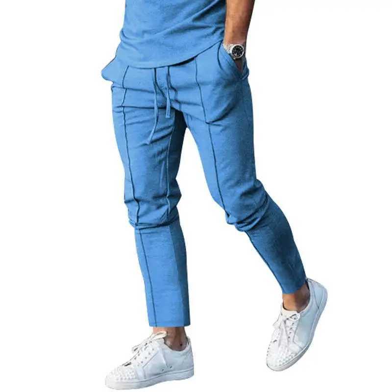 Autumn Casual Pants High Street Pants Solid Color Slim Fit Car Folding Mens Casual Pants W250318
