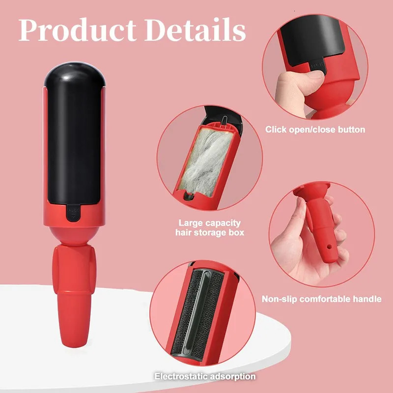 Cat Hair Remover Brush Pet Cleaning Floating Fur Rolling Cats Dog Sticker Grooming Comb Supplies Accessories 250318