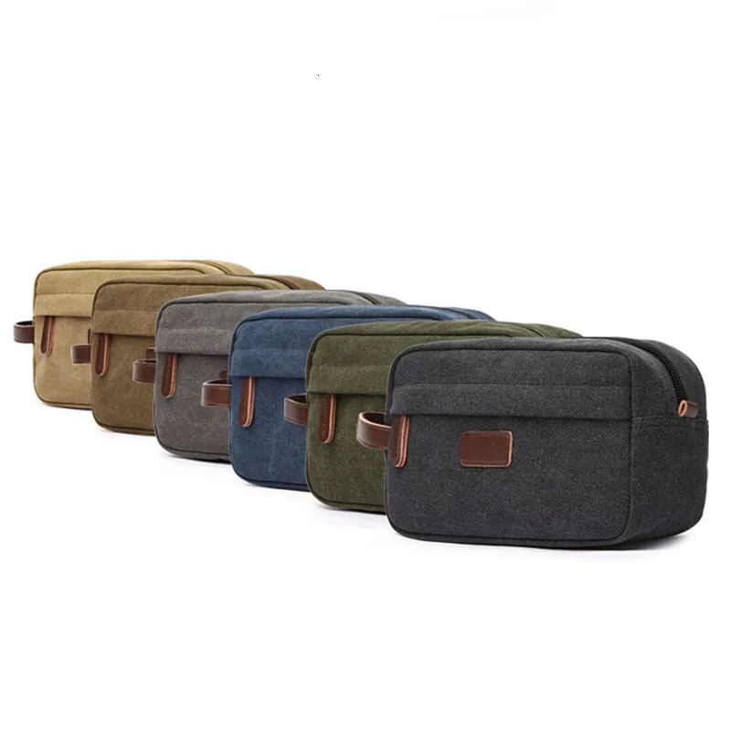 Men Canvas Travel Wash Toiletry Bag Women Cosmetic Makeup Beauty Necessaries Bag Waterproof Dopp Kit Shaving Organizer 250314