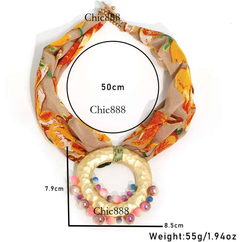 Fashion Statement Boho Necklace with Geometry Pendant for Women Trendy Beach Party Jewelry