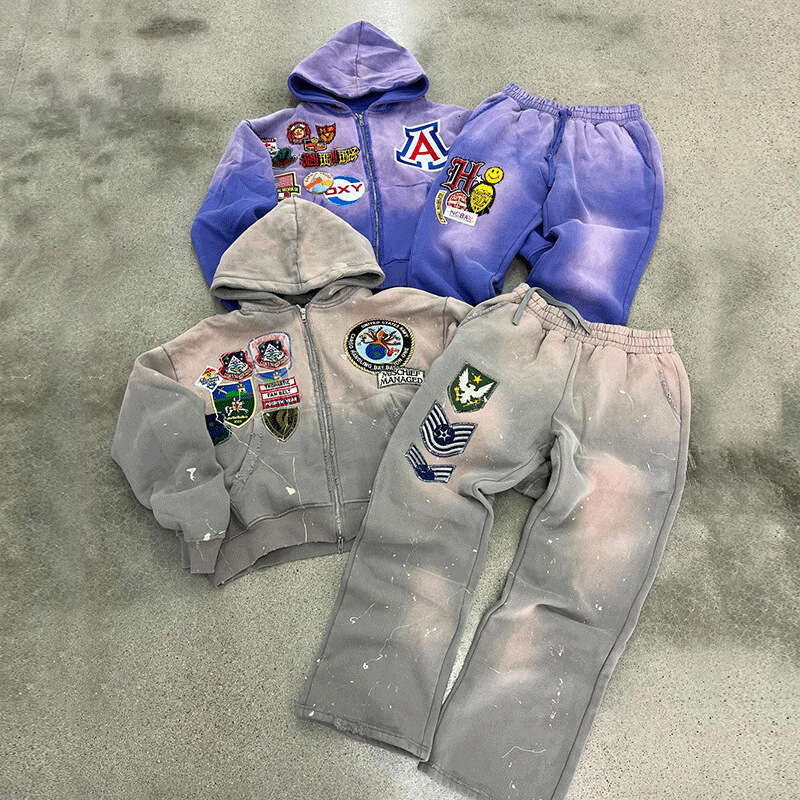 Heavy Industry Men's Women's Sports Two-Piece Suit Hoodie And Sweatpants Tracksuit