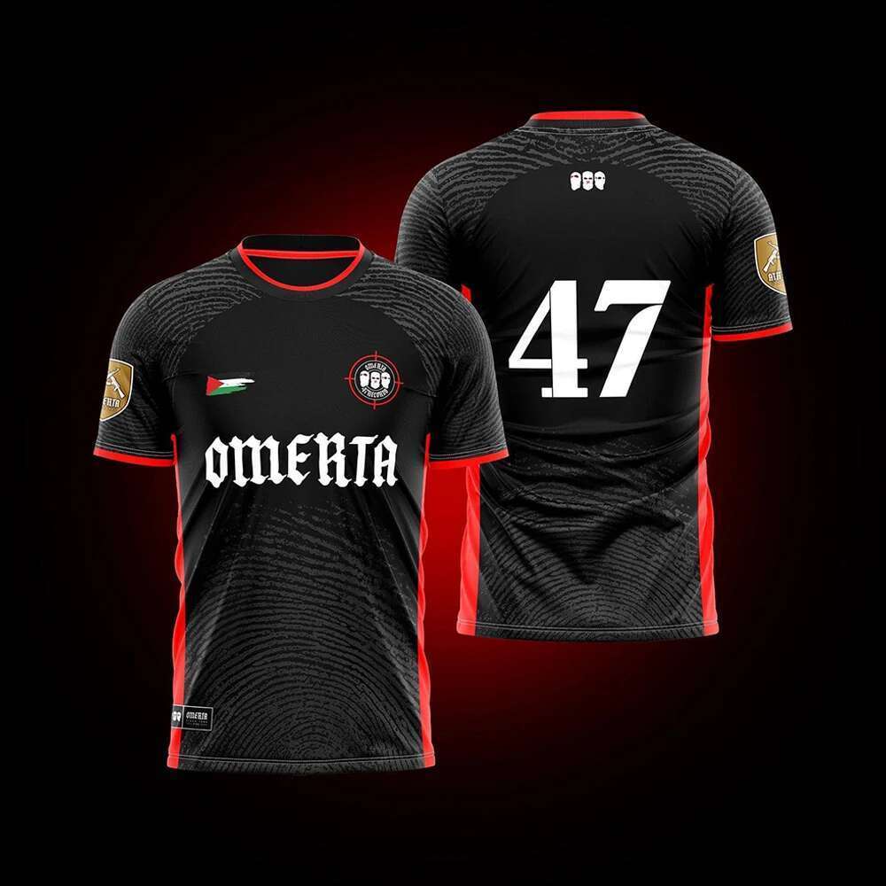 Boxing jersey Omerta 47 outdoor sports t-shirt oversized hip-hop streetwear men's and women's fighting fan custom top