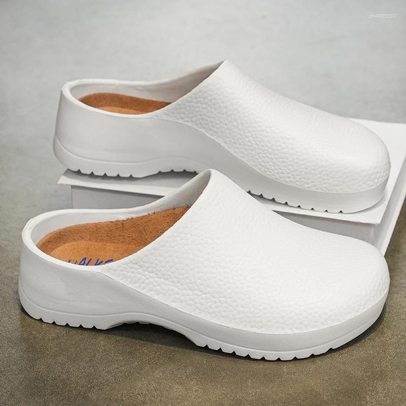 Sandals Men's Summer El Kitchen Non-Slip Oil-Resistant Chef Shoes Safety Breathable Comfortable Flat Work XL 47 hurenlakeshoes