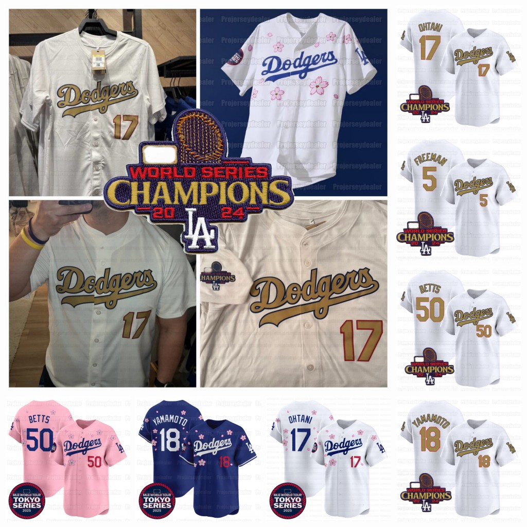 17 Shohei Ohtani Dodgers 2025 Tokyo series Takashi Murakami Jersey Yoshinobu Yamamoto Enrique Hernandez Freddie Freeman Mookie Betts Roki Sasaki