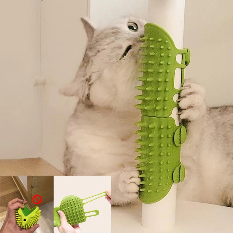 Pet Cat Hair Removal Massage Comb Cats Scratching Rubbing Brush kitten Grooming Self Cleaning Wall Corner Scratcher Combs 250318
