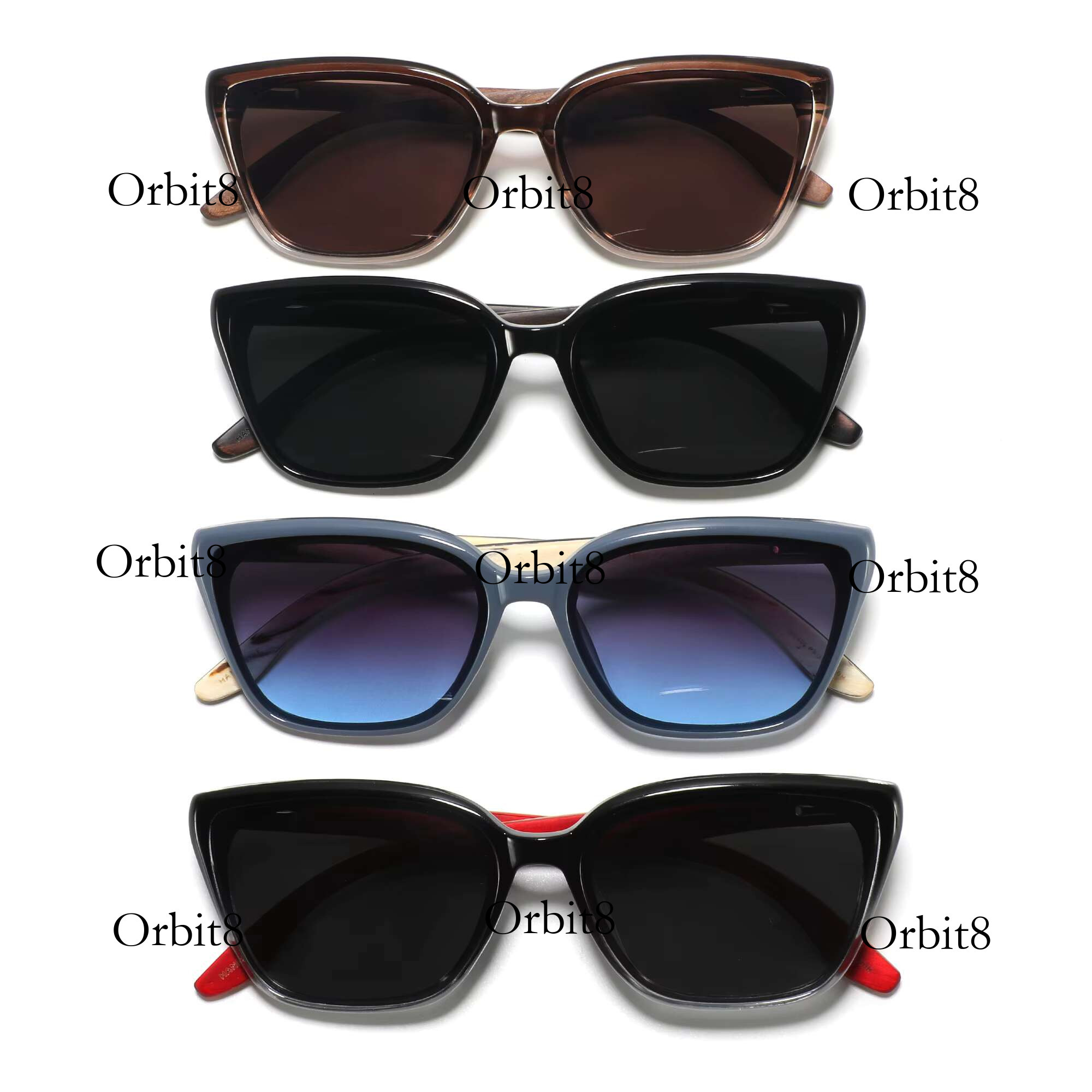2025 High Quality Custom Eco Friendly Square Frame Men Bamboo Wooden Polarized Sunglasses