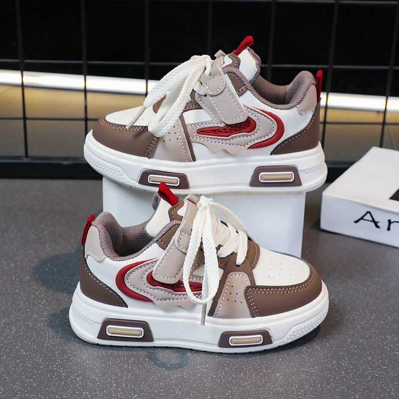 Lightweight sports shoes breathable running shoes for boys and girls hook and loop fasteners school childrens basketball shoesXJ250318