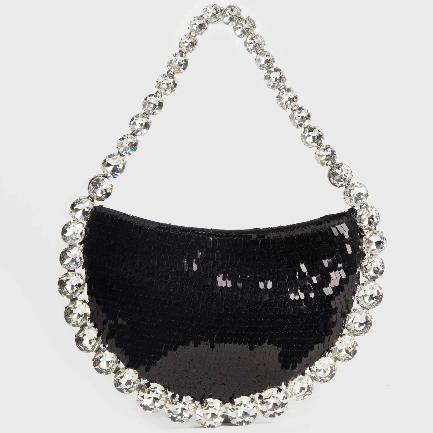 Glitter Shiny Water-Drop Evening Crystal Rhies Dia Women's Handbag Wedding Party Clutch Purse Shoulder Bag
