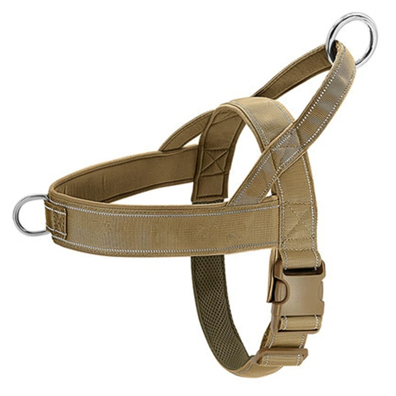 1pc Reflective Design No Pull Dog Harness Escape Proof Adjustable Nylon Dog Harness with Padded Handle for Medium Large Dog