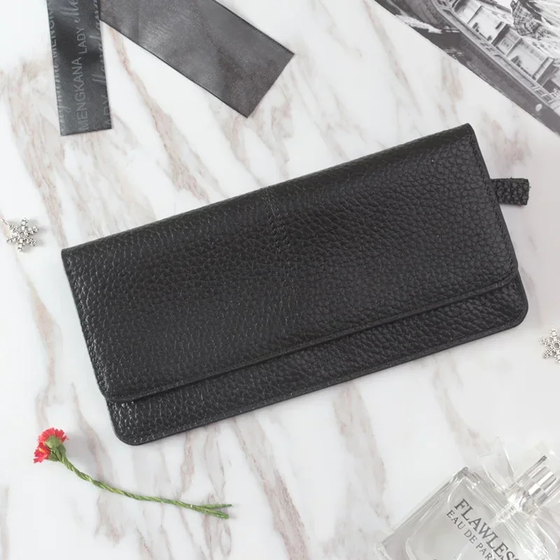 Womens wallet leather womens long wallet fashionable zipper bag multi-color wallet splicing wild coin wallet Billetera Mujer 250317