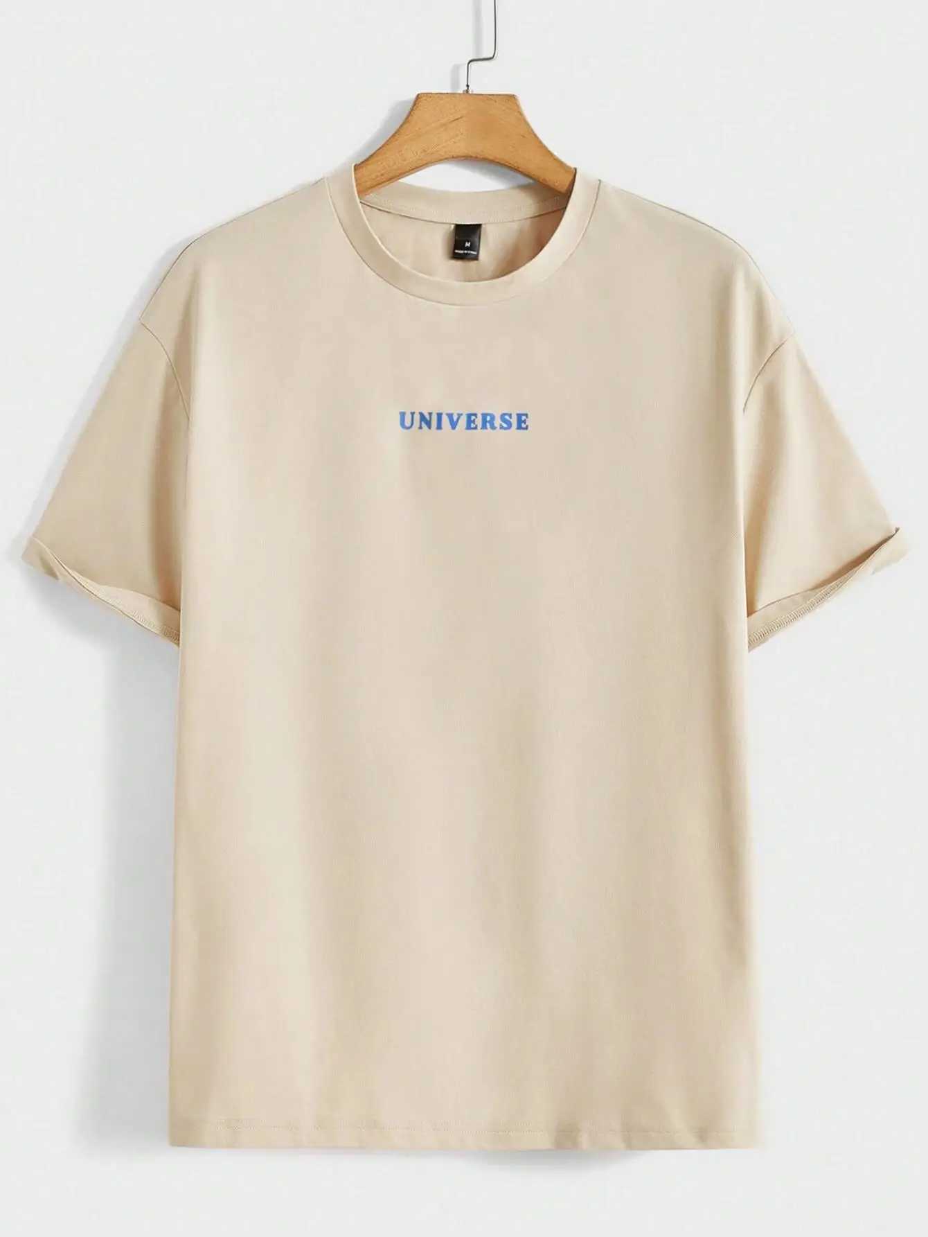 Believe in your own universe interesting graphic mens T-shirt cotton casual short sleeved fashionable breathable loose oversized T-shirtT250318