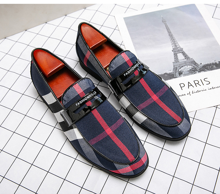 new spring and autumn low-cut formal Peas shoes color-blocking casual Large size 47 48 leather shoes for men