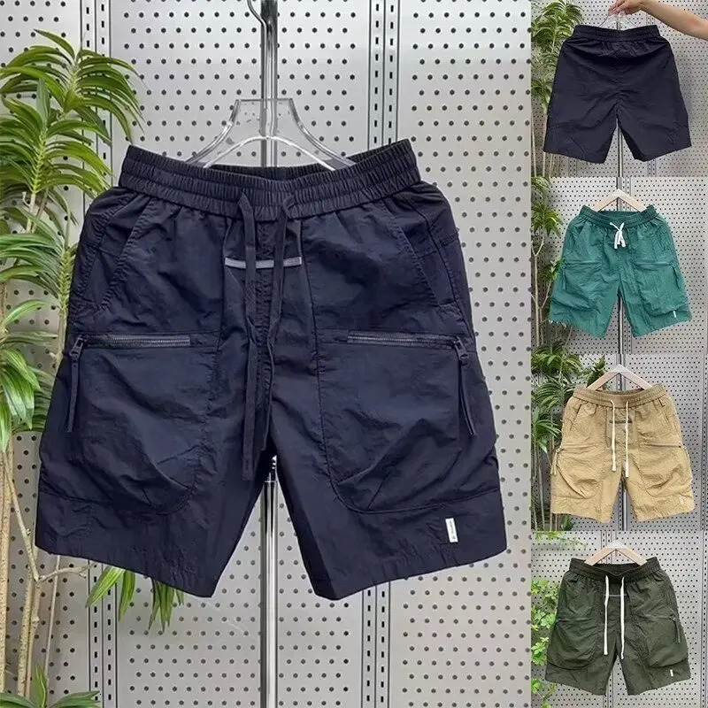 Product shorts mens summer thin loose multi pocket fifth pair of pants quick drying shorts mens summer mens Bermuda shorts Korean fashi 250317