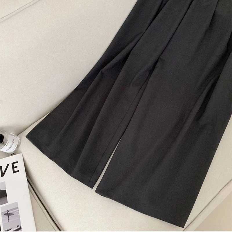 High waisted womens jumpsuit summer Korean loose office womens fully matched wide leg pants summer fashionable spaghetti shoulder strap jumpsuit X2503