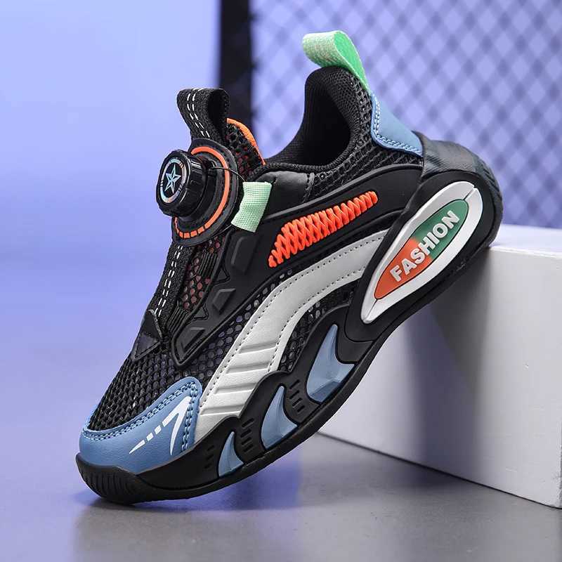 New childrens sports shoes boys sports shoes fashionable leather childrens breathable mesh comfortable shoes casual walking and outdoor running shoes 