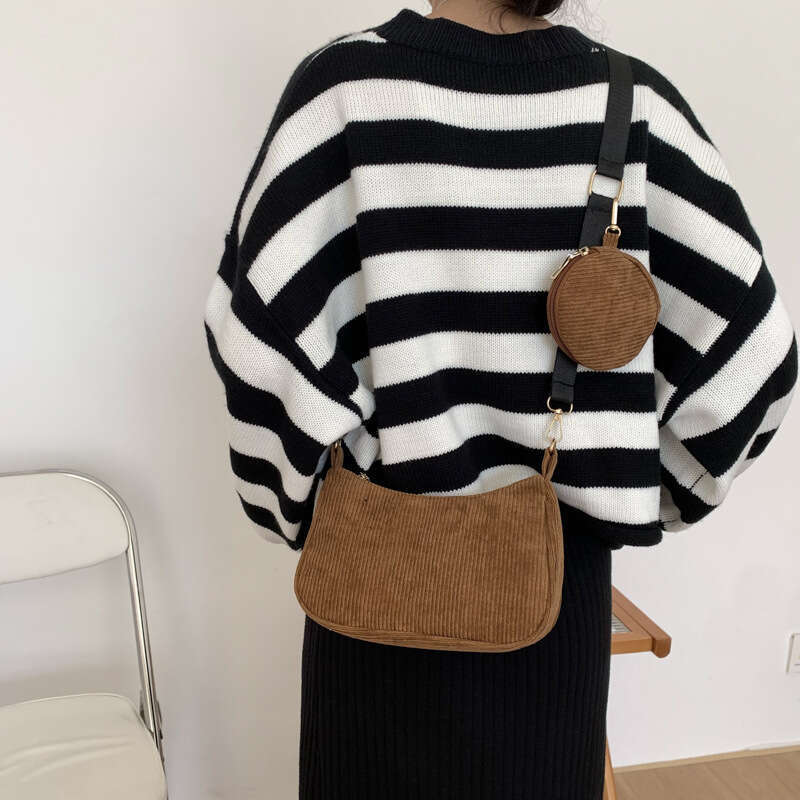 Fleece Mini Women's 2021 Winter New Style Trendy Fashion Simple Solid Color Girl Single Shoulder Handheld Small Square Bag