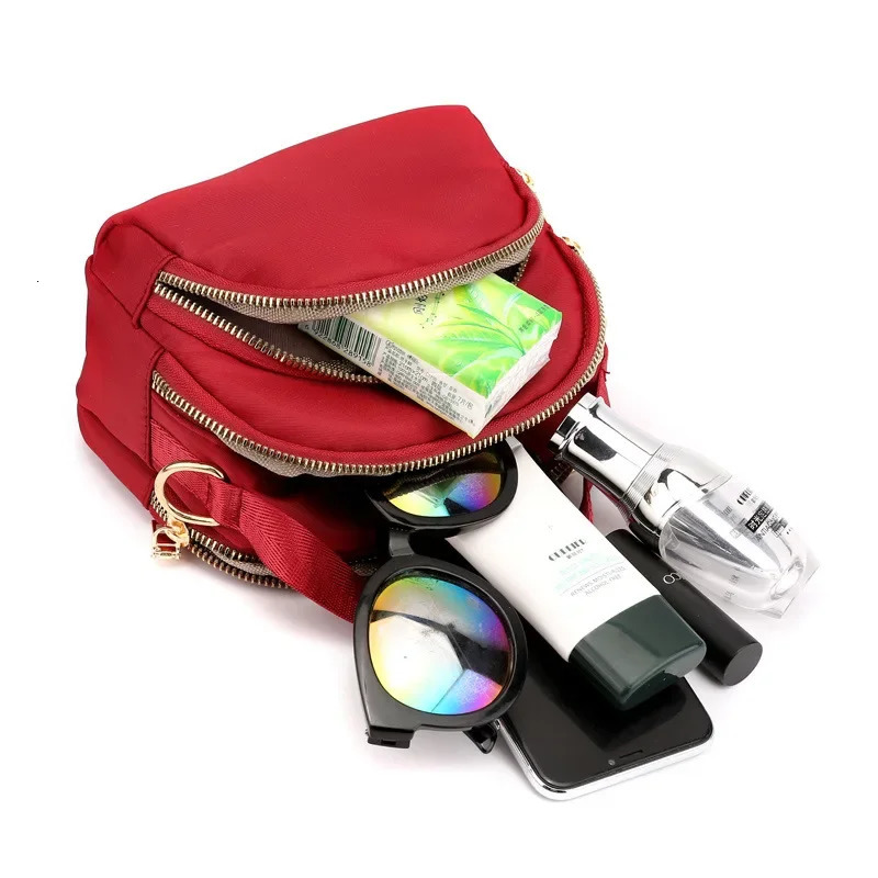 Women Handbag and Purse 2025 New Designer 3 Layers Large Capacity Shoulder Bags Lady Crossbody Bag Sweet Red Black Bolso Mujer R250318