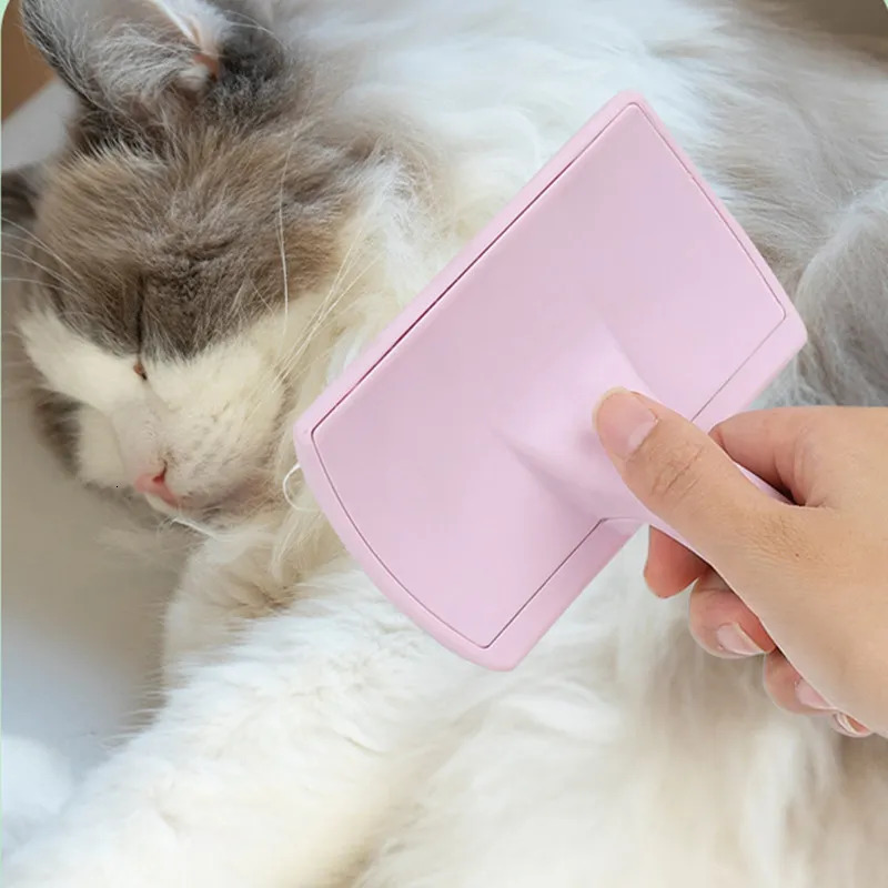 Dog Brush Stainless Steel Comb Massage Beauty Pet Hair Removal Cleaning Tool Soft Handle Cat 250318