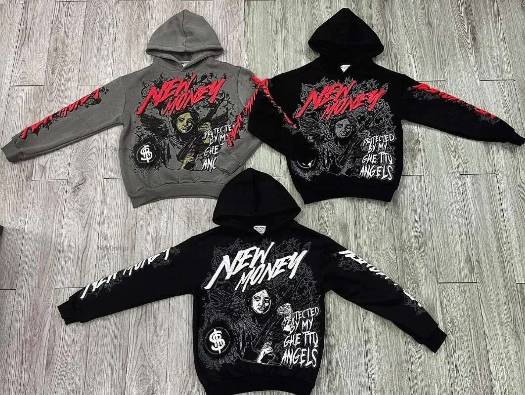 Designer Hoodie American Fashion Brand Oversized Sweatshirt Street Letter Anime Pullover Hooded Sweatshirt For Men Y2k Goth Haruku Retro Jacket For Wo