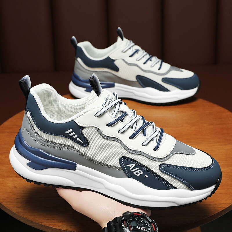 2025 Summer New Versatile Mesh Breathable Lightweight Soft Bottom Running Learn from Men's Casual Sports Trendy Shoes