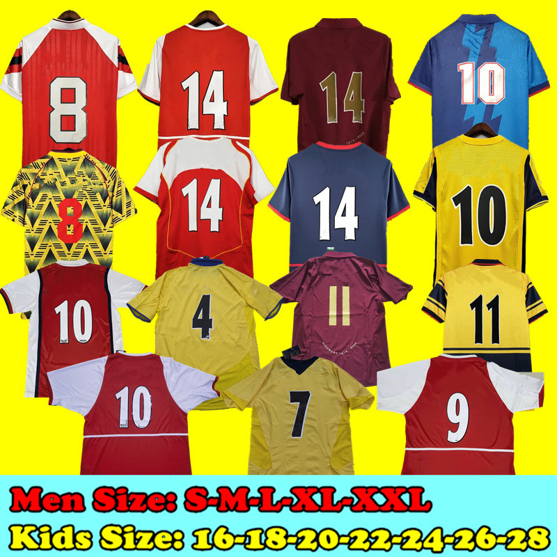 98 99 BERGKAMP Class Vintage Soccer Jerseys Fabregas V.PERSIE PIRES REYES VIEIRA HENRY 01 02 03 04 05 06 07 94 95 ADAMS Persie 96 97 Galla 86 87 89 WRIGHT Kids