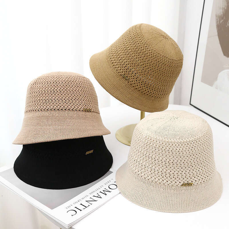 2024 autumn and winter new Japanese paper sunshade hat with hollowed out breathable fisherman casual basin hat, UV resistant