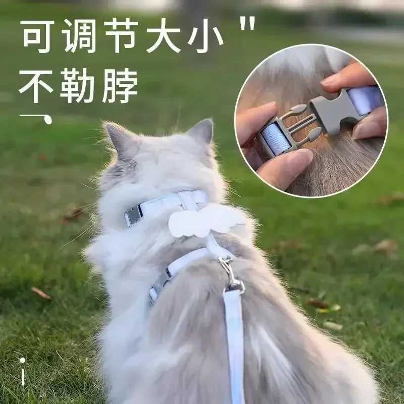 Cute cartoon cat harness walking pet harness and belt set used for cat Gatos kitten Garfield mascot accessoriesT250318