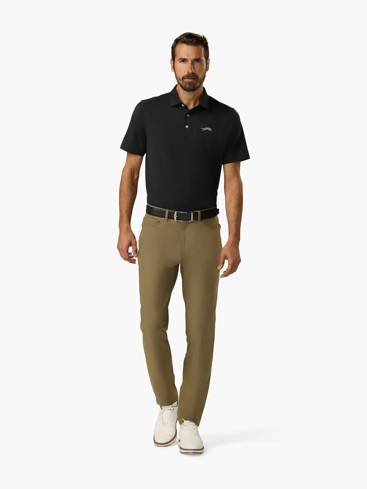 Tiger Woods Sun Day Red Icon 2025 SpringSummer High Quality Golf Short sleeved Mens Polo Shirt Black Top 250314