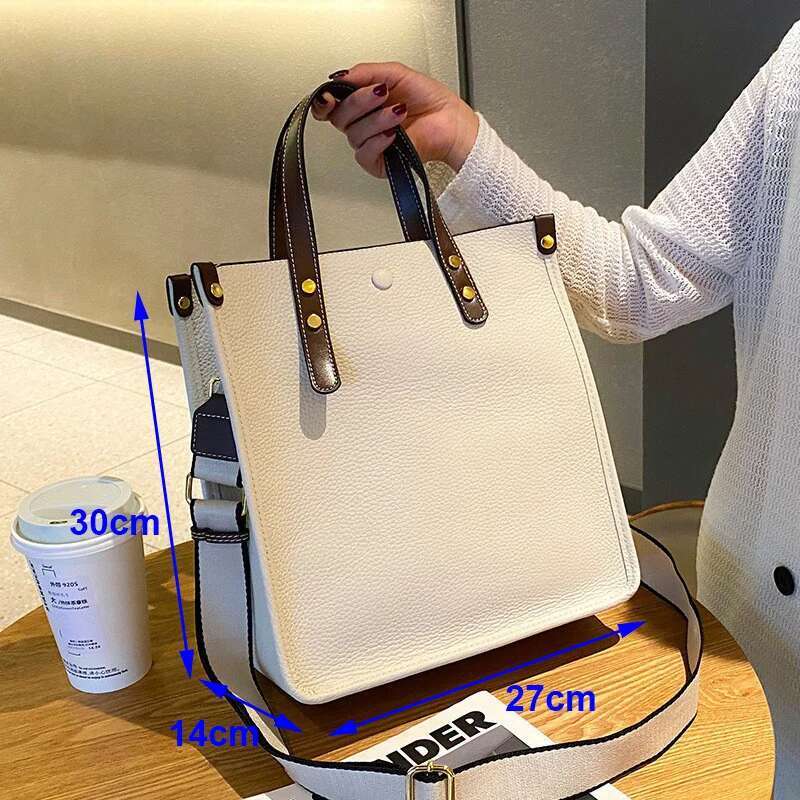 2023 New Women's Briefcase Handbag Genuine Leather Large Capacity Tote Female Business Portable Messenger Lady Shoulder Bag