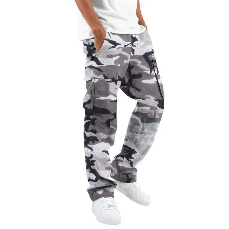 Spring and autumn mens Trouser outdoor jogging camouflage pants mens fast drying running multi pocket cargo pants cool womens woolen pants W250318