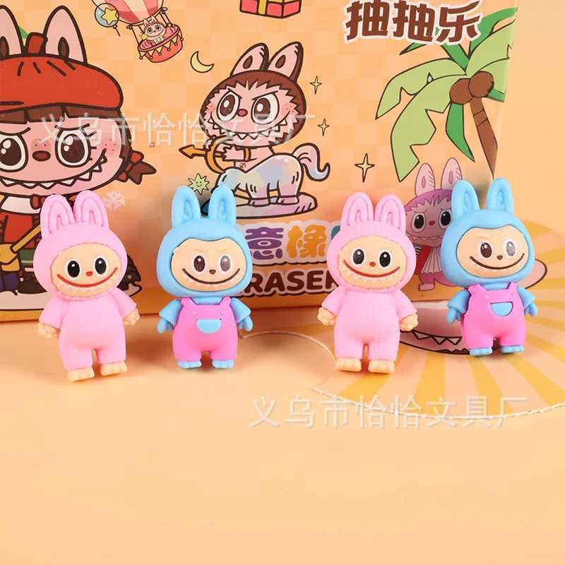 32 pieces/box Labubu eraser blind box animation studio blind box digital cartoon eraser model toy childrens school suppliesT250318