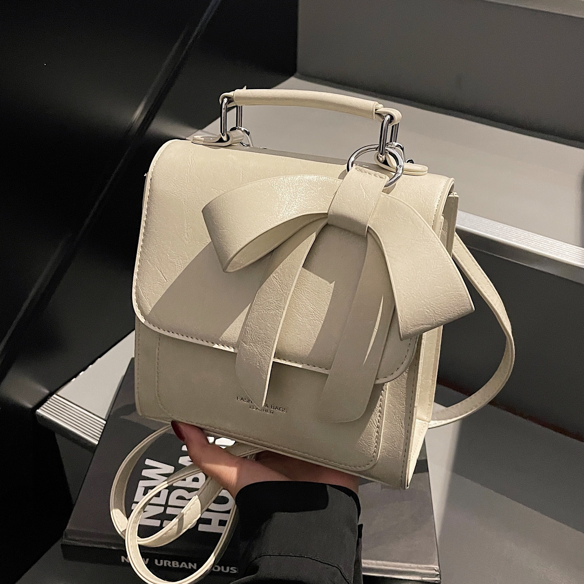 Advanced Women S New Fashionable Solid Color Texture Casual Hand Held Backpack Small Shoulder Bags