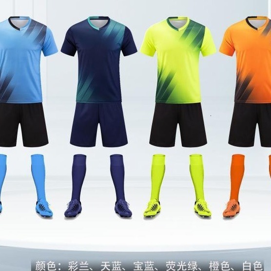 Football Set Men S Match Training Team Uniform Adult Football Jersey Sports Suit