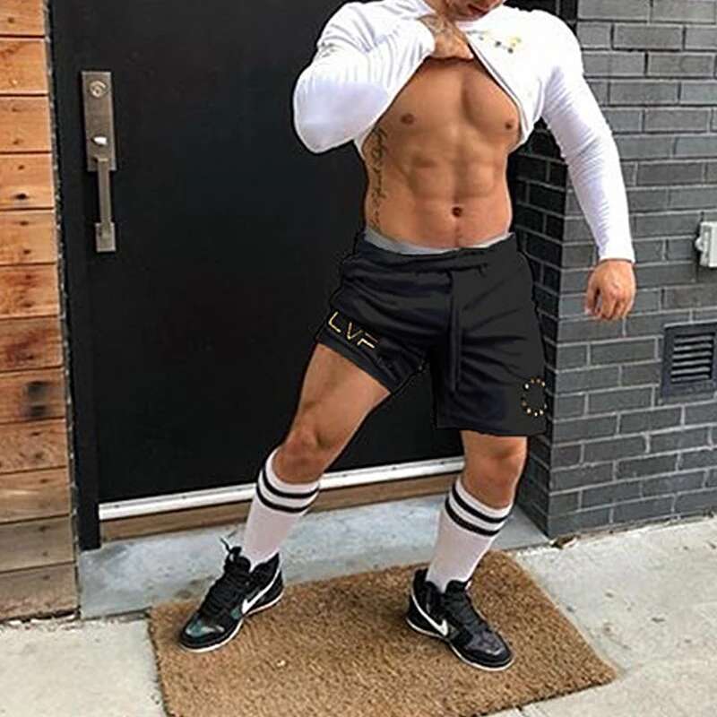 Men's Quick Dry Jogging Quarter Short Pants Summer Gym Running Training Casual Fiess Breathable Bodybuilding Mesh Shorts Male