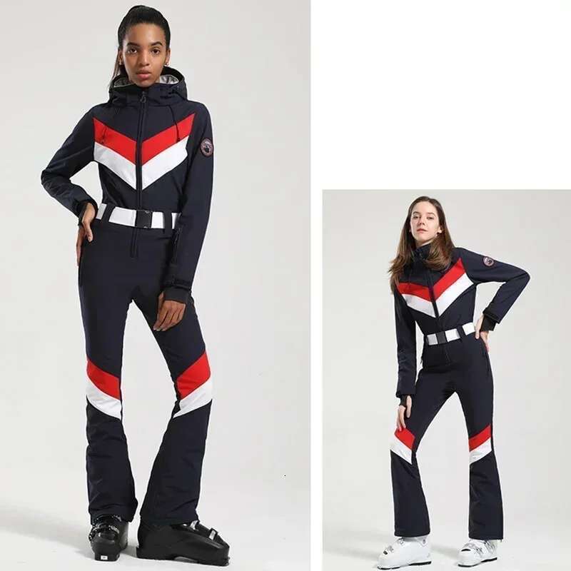 Tight Dress New Ski Women Outdoor Snowboard Thickened Breathable One-Piece Snow Suits Waterproof Windproof Sports Skiing Jumpsuits