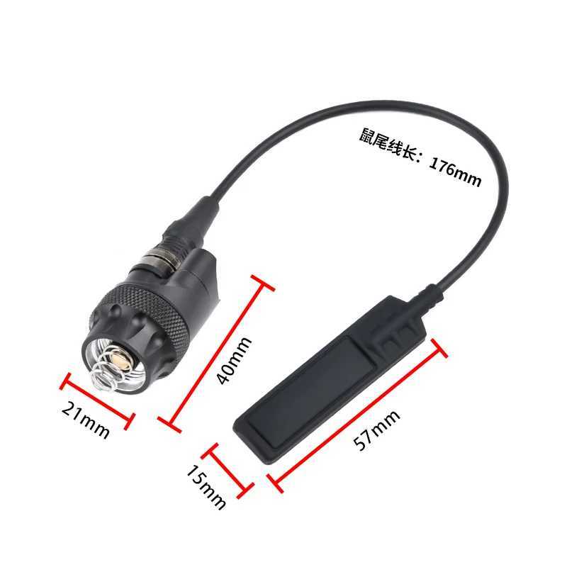 WADSN Matal M300 M600 Tactical Flashlight Tail Cap Switch Airsoft Scout Light Remote Dual Function Pressure Switches Constant on X250318