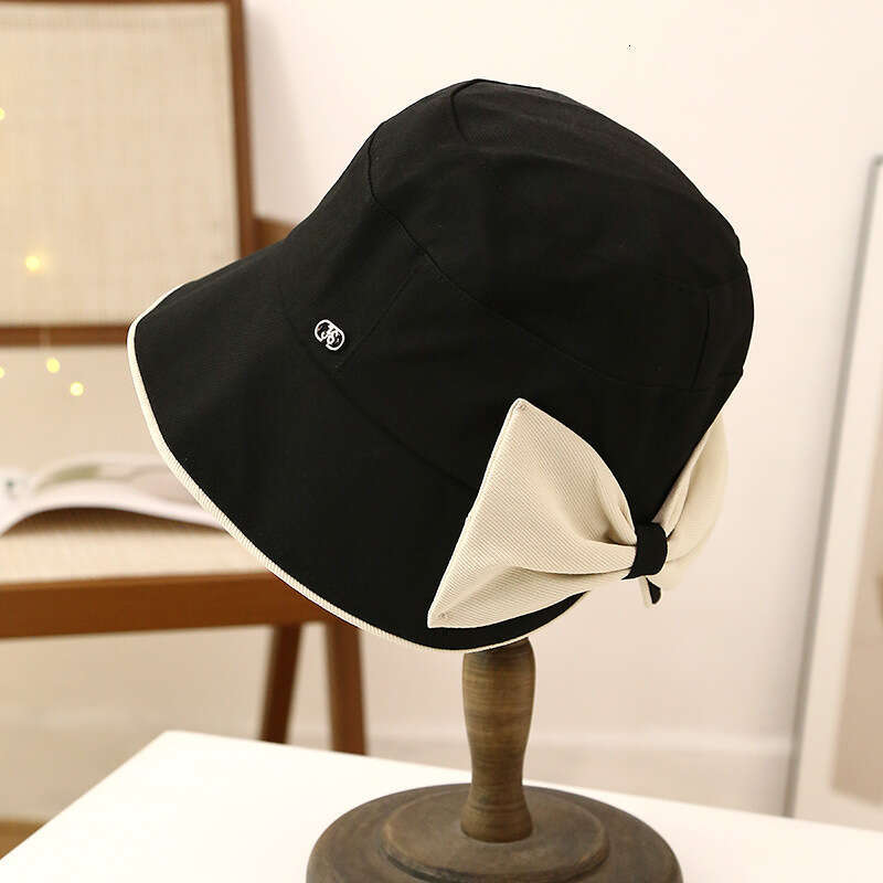 2024 new spring summer Korean version bow fisherman with small face and for women's outdoor sun protection hat