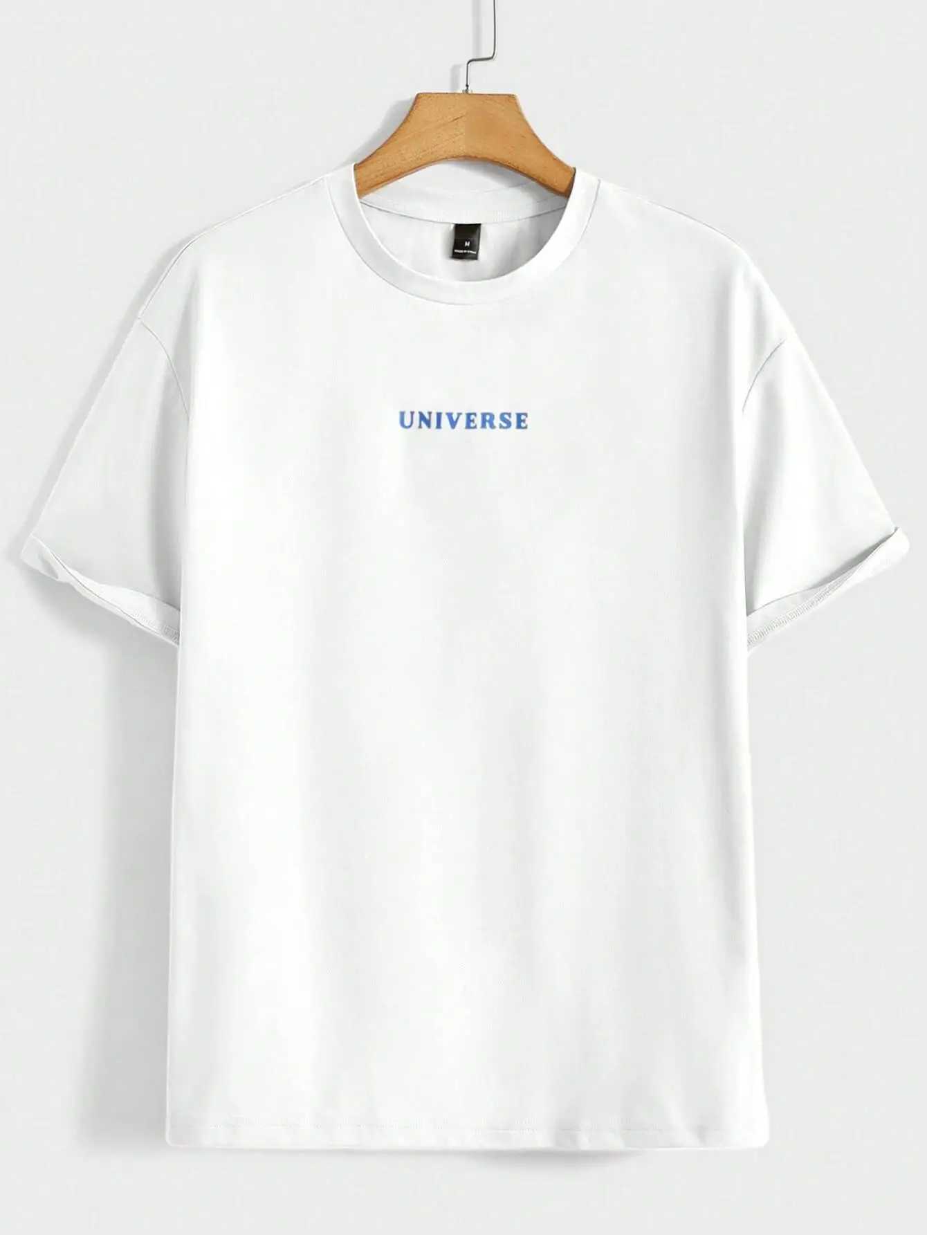 Believe in your own universe interesting graphic mens T-shirt cotton casual short sleeved fashionable breathable loose oversized T-shirtT250318