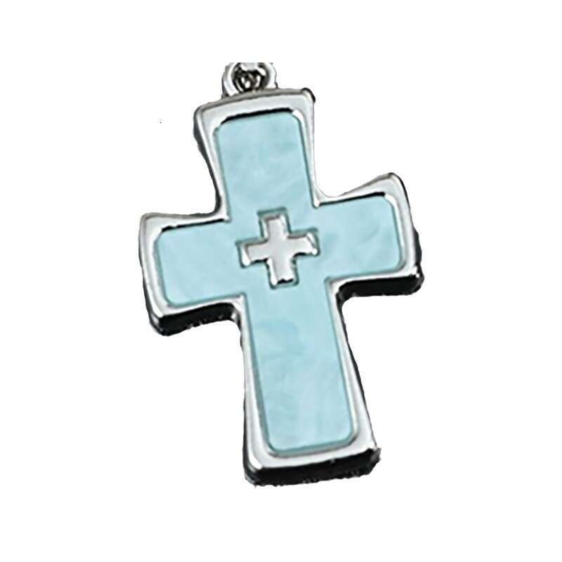 Sweet and Cool Dopamine Double Cross Pendant Blade Necklace Women's Autumn Titanium Steel Niche Design Versatile Clavicle Chain