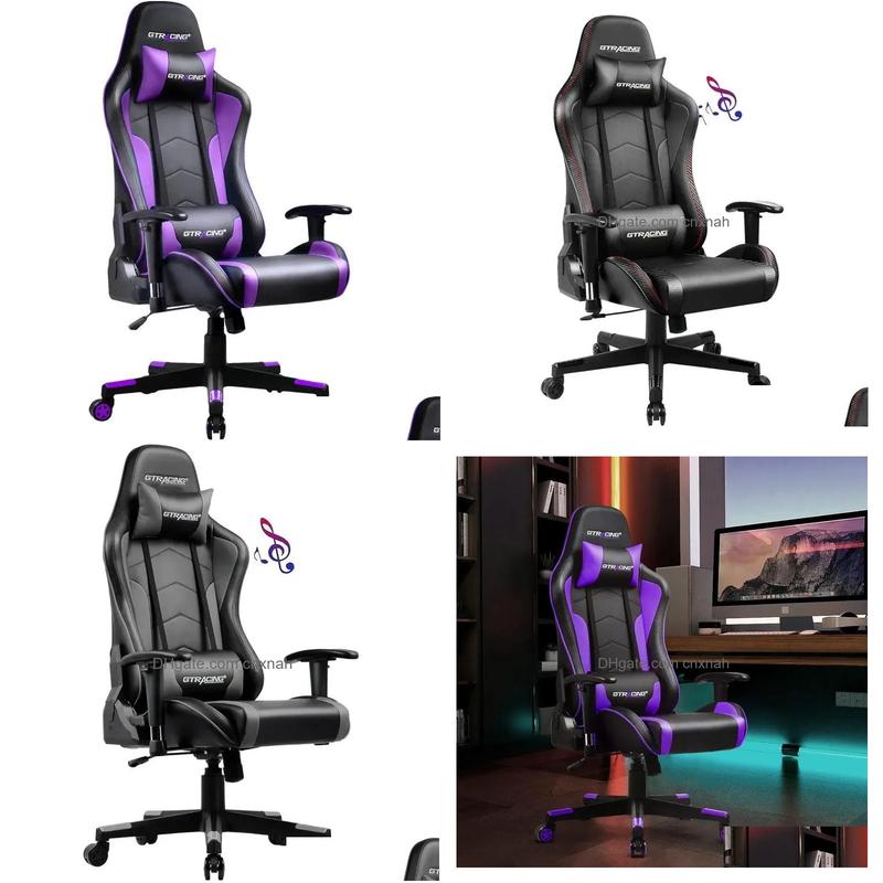 Other Furniture Ergonomic Gaming Desk Chair With Bluetooth Multifunctional Heavyduty 2024 Design Drop Delivery Home Garden Otn0W