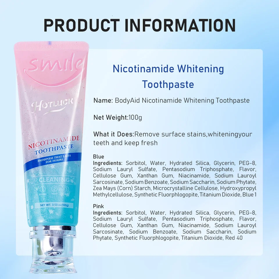 luck Niacinamide Toothpaste Niacinamide Toothpaste Niacinamide Enhanced Toothpaste Triple Niacinamide 250313