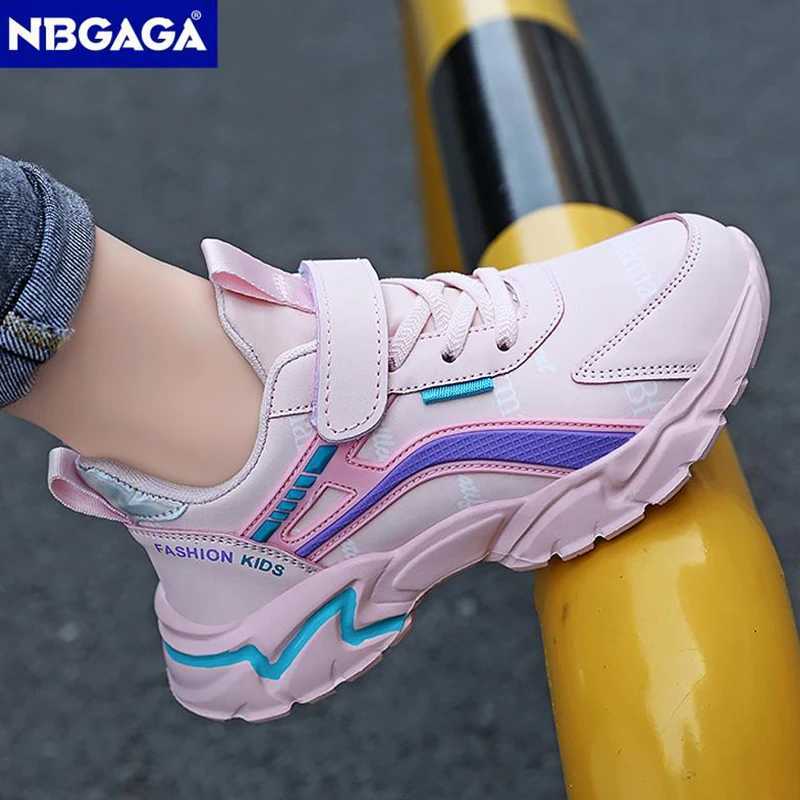 Kids Casual Pink Girls Leather Shoes Fashion For 7-15y Lightweight Running Young Students Children Sports Girls Shoe NBGAGA W250318