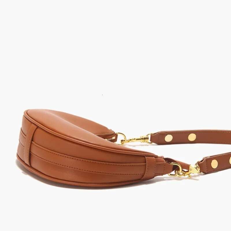 Fashion Half Moon Hobo For Women 2024 Soft Pu Leather Zipper Underarm Quality Shoulder Bag Casual Shopper Female
