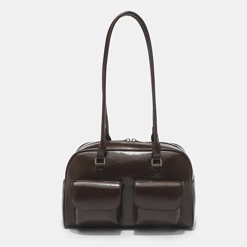 Korean Internet celebrity single hand bag standing bowling bag Bost handbag casual handbag Y250318