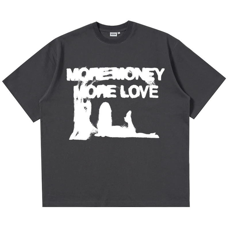 Men Tshirt Oversized Cotton Letter Y2k Streetwear Hip Hop Korean Harajuku Vintage Graphic Short Sleeve Tops Aesthetic Clothing 250318