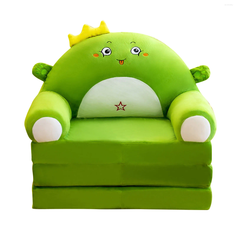 Pillow Plush Sofa Backrest Armchair 2 In 1 Foldable Cute Cartoon Lazy Children Flip Open Bed For Bedroom Folding No filling material