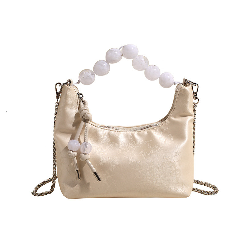 2025 Spring summer Fashion Designer Mini Cloud Bag Women s Trendy Chain Pearl Handbag Multi Functional Crossbody Bag Leisure Vacation Wallet Handbag